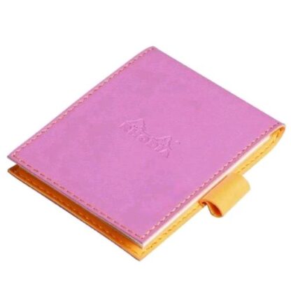 RHODIA PORTABLOCCO IN SIMILPELLE CON BLOCCO A RIGHE 84X115 mm ROSA