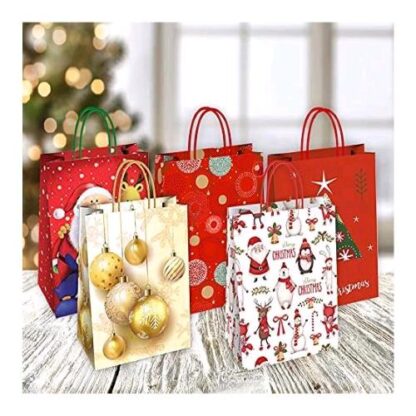 FLORIO SHOPPER NATALIZIE IN CARTA 23X10X29 CM FANTASIE ASSORTITE CONF 25 Pz.