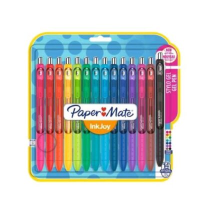 PAPERMATE INKJOY PENNA ROLLER PUNTA 1 mm INCHIOSTRO GEL COLORI ASSORTITI CONF 14 Pz.