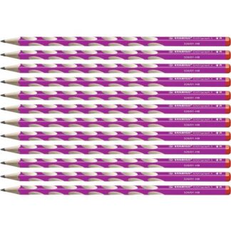 STABILO EASYGRAPH MATITA HB PER DESTRIMANI FUSTO TRIANGOLARE ROSA CONF 12 Pz.