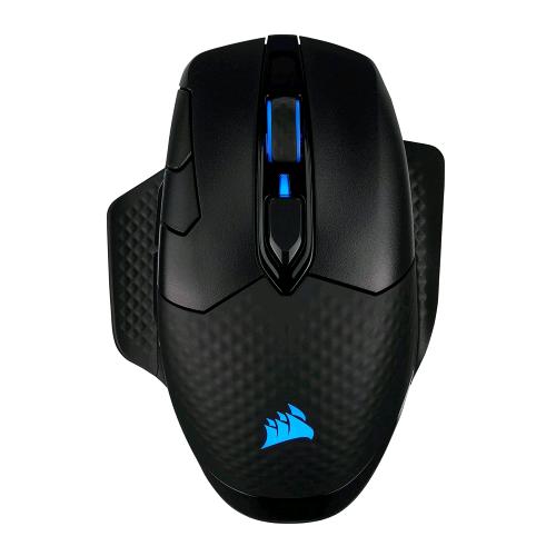 CORSAIR DARK MOUSE GAMING OTTICO WIRELESS RICARICA QI 18000DPI 8 TASTI RGB NERO