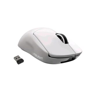 LOGITECH G PRO X SUPERLIGHT MOUSE GAMING WIRELESS SENSORE HERO 25K 25.600 DPI ULTRALEGGERO PROGETTATO PER ESPORT 5 PULSANTI PROGRAMMABILI BIANCO