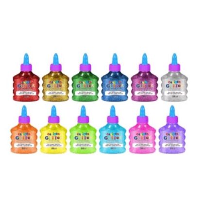 CARIOCA GLITTER GLUE REMOVIBILE FLACONI DA 88 ML COLORI ASSORTITI SPARK CONF 6 Pz.