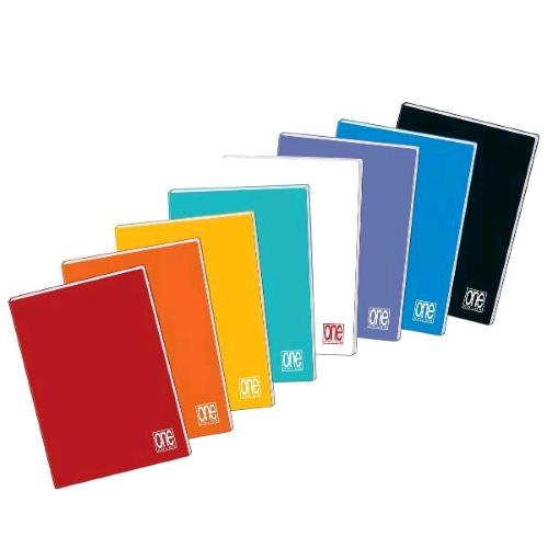 BLASETTI ONE COLOR QUADERNO BROSSURATO 210X297 mm A4 96 FOGLI A QUADRETTI 5M COLORI ASSORTITI CONF 5 Pz.