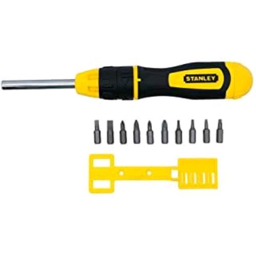 STANLEY CACCIAVITE A CRICCHETTO CON 10 INSERTI GIALLO NERO