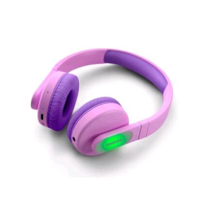 PHILIPS CUFFIE CON MICROFONO WIRELESS PER BAMBINI VOLUME LIMITATO 4 COLORI DI LUCE RISA LILLA