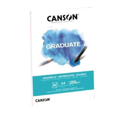 CANSON WATERCOLOUR BLOCCO DA DISEGNO 140.8X210 mm A5 250 GR 20 FOGLI BIANCO