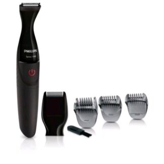 PHILIPS MG1100/16 RIFINITORE DI PRECISIONE CON 3 PETTINI E MINI RASOIO NERO