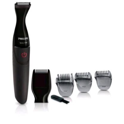 PHILIPS MG1100/16 RIFINITORE DI PRECISIONE CON 3 PETTINI E MINI RASOIO NERO