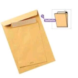 PIGNA LARGEMAIL BUSTE A SACCO CON SOFFIETTO 190X260 mm AVANA CONF 250 Pz.