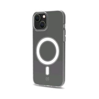CELLY APPLE iPHONE 13 MINI GELSKINMAG COVER IN TPU + POLICARBONATO CON MODULO MAGNETICO CIRCOLARE INTEGRATO COMPATIBILE CON RICARICA WIRELESS MAGNETICA TRASPARENTE