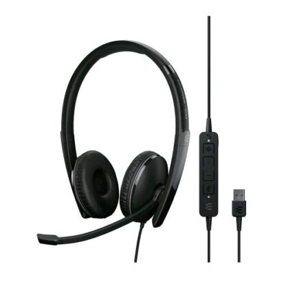 EPOS-SENNHEISER ADAPT 160T CUFFIA CON MICROFONO USB A COMANDI SUL CAVO CERTIFICATA MICROSOFT TEAMS UC NERO