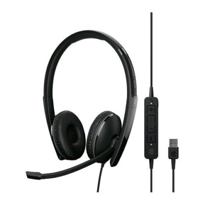 EPOS-SENNHEISER ADAPT 160T CUFFIA CON MICROFONO USB C COMANDI SUL CAVO CERTIFICATA MICROSOFT TEAMS UC NERO
