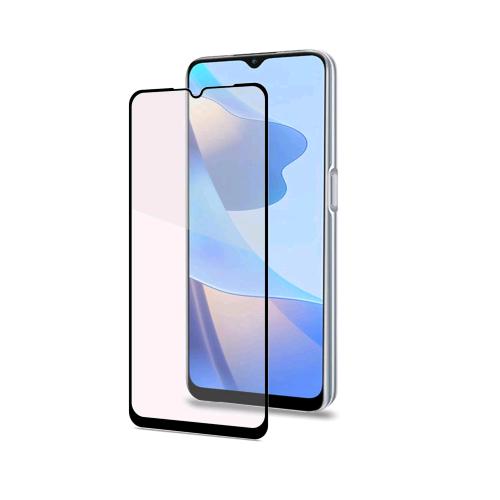 CELLY OPPO A16/A16S FULL GLASS PROTEGGI SCHERMO IN VETRO TEMPERATO 9H NERO TRASPARENTE