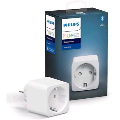 PHILIPS HUE SMART PLUG PRESA INTELLIGENTE, CONTROLLO TRAMITE BLUETOOTH, COMPATIBILE CON ALEXA, GOOGLE HOME E APPLE HOMEKIT, BIANCO