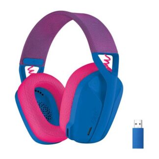 LOGITECH G435 CUFFIE GAMING WIRELESS BLUETOOTH LIGHTSPEED MICROFONO INTEGRATO BLU ROSA