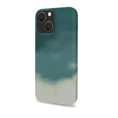 CELLY APPLE iPHONE 13 WATERCOL COVER IN TPU CON FINITURA SOFT-TOUCH MULTICOLORE SFUMATO BLU