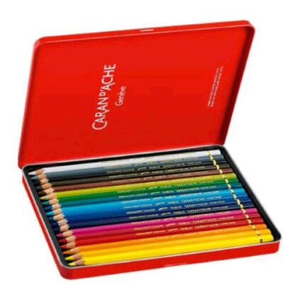 CARAN D'ACHE PABLO PASTELLI COLORI ASSORTITI SCATOLA IN METALLO CONF 18 Pz.