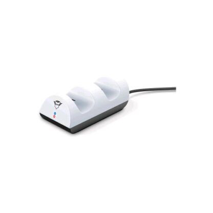 TRUST GXT254 CHARGE PS5 BASE DI RICARICA PER 2 CONTROLLER USB TIPO C BIANCO NERO