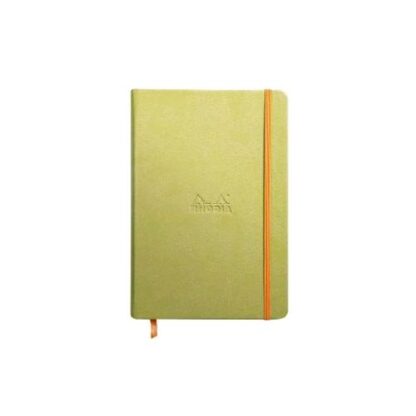 RHODIA TACCUINO 9X14 CM 192 PAGINE SENZA RIGATURA COPERTINA IN SIMILPELLE RIGIDA CON ELASTICO ANICE