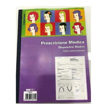 EDIPRO BLOCCO PRESCRIZIONI MEDICHE AUTOCOPIANTE 22X29.7 CM 100 FOGLI CONF 10 Pz.
