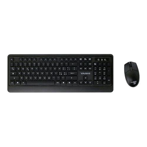 YASHI PROFESSIONALl MY537 KIT TASTIERA SOFT + MOUSE WIRELESS NERO