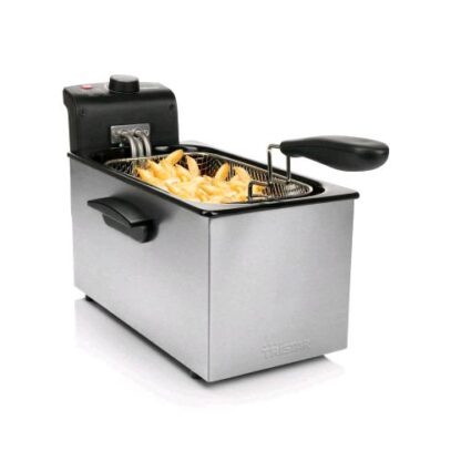 TRISTAR FR-6946 FRIGGITRICE IN ACCIAIO INOX 2000 WATT 3L NERO SILVER