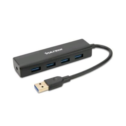VULTECH HU-04USB3 HUB 4 PORTE USB 3.0 5 Gbps NERO