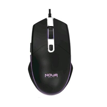 NOUA NEON MOUSE GAMING USB 6 TASTI 3.200 DPI LED 4 COLORI NERO