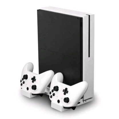NITHO DOCKING STATION MULTIFUNZIONALE PER XBOX ONE SLIM + BASE DI RICARICA PER 2 CONTROLLER XBOXONE BIANCO