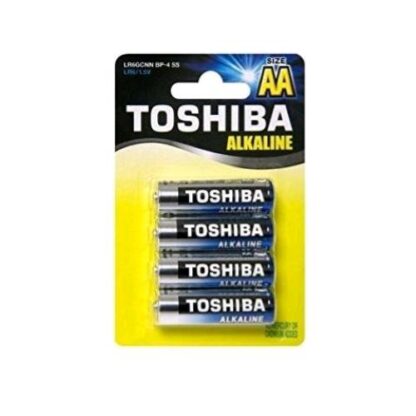 TOSHIBA HIGH POWER BATTERIE ALCALINE STILO AA 4 pz