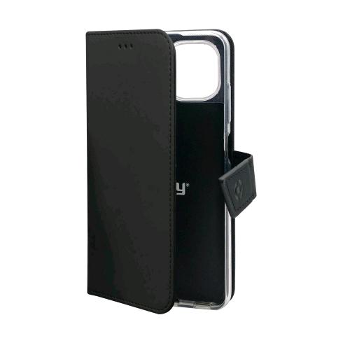 CELLY XIAOMI Mi 11 LITE 4G/5G/XIAOMI 11 LITE 5G NE WALLY CUSTODIA A PORTAFOGLIO IN SIMILPELLE PORTA CARTE DI CREDITO E FLAP MAGNETICO NERO CUOIO