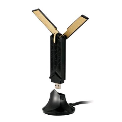 ASUS USB-AX56 ADATTATORE WI-FI USB DUAL BAND AX1800 CON 2 ANTENE REGOLABILI CON SUPPORTO BLACK
