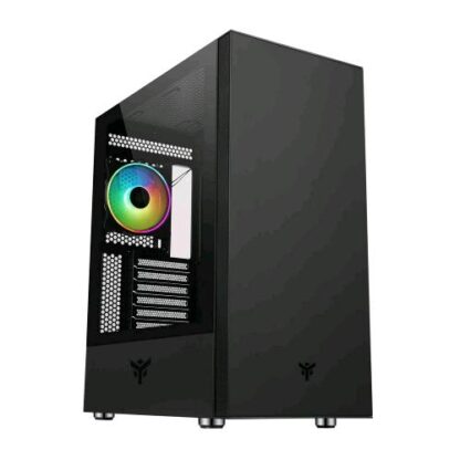 ITEK VERTIBRA S210 CASE MIDDLE TOWER GAMING ATX MICRO ATX MINI-ITX PANNELLO LATERALE IN VETRO TEMPERATO 2xUSB 3.0 1x12CM VENTOLA ARGB BLACK