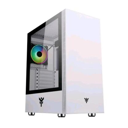ITEK VERTIBRA S210 CASE MIDDLE TOWER GAMING ATX MICRO ATX MINI-ITX PANNELLO LATERALE IN VETRO TEMPERATO 2xUSB 3.0 1x12CM VENTOLA ARGB WHITE