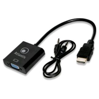 ATLANTIS CAVO ADATTATORE DA HDMI A VGA CON AUDIO ANALOGICO (JACK 3,5MM) 20CM