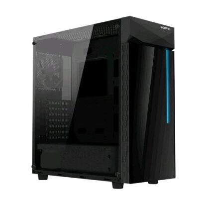 GIGABYTE C200 GLASS CASE MIDDLE TOWER ATX MICRO ATX MINI-ITX PANNELLO LATERALE IN VETRO TEMPERATO 2xUSB 3.2 1xVENTOLA 120MM PRE INSTALLATA BLACK