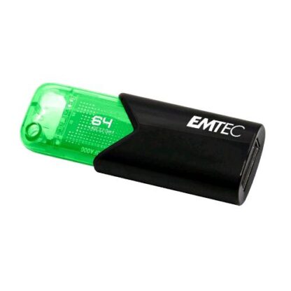 EMTEC CLICK EASY CHIAVETTA USB 3.2 64GB VELOCIT DI LETTURA FINO A 20 MB/S VERDE NERO