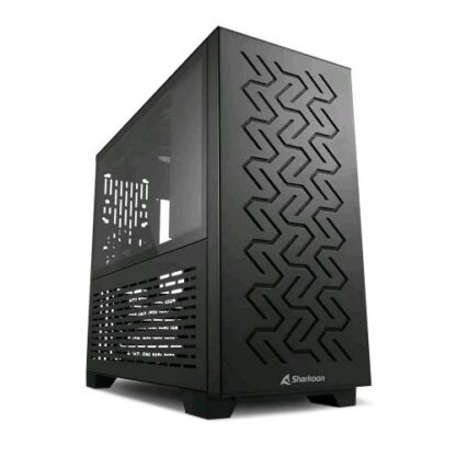 SHARKOON MS-Z1000 MICRO TOWER MINI-ATX MICRO-ATX PANNELLO LATERALE IN VETRO TEMPERATO 2xUSB 3.0 1x80 VENTOLA PWM, 3x120 VENTOLE BLACK
