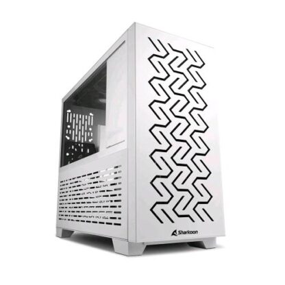 SHARKOON MS-Z1000 MICRO TOWER MINI-ATX MICRO-ATX PANNELLO LATERALE IN VETRO TEMPERATO 2xUSB 3.0 1x80 VENTOLA PWM, 3x120 VENTOLE WHITE