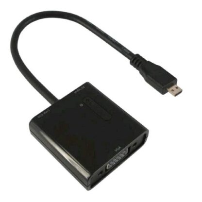 NILOX ADATT MICRO HDMI MASCHIO A VGA FEMMINA 0.15 MT NERO CONF BULK