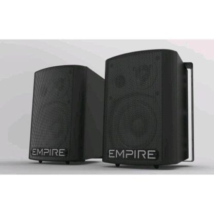 EMPIRE WALL 200 CASSE AMPLIFICATE 200W CON STAFFE DI MONTAGGIO A PARETE INGRESSO RCA NERO