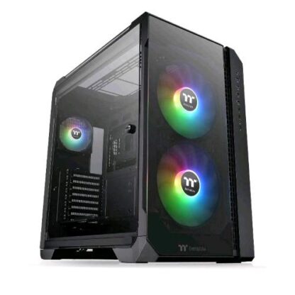 THERMALTAKE VIEW 51 TG ARGB CASE MIDI TOWER ATX EATX MICRO ATX MINI-ITX 3 PANNELLI IN VETRO TEMPERATO 1xUSB-C 2xUSB 3.0 2xUSB 2.0 1xTASTO RGB 2xVENTOLE 200MM ARGB 1xVENTOLA 120MM ARGB BLACK