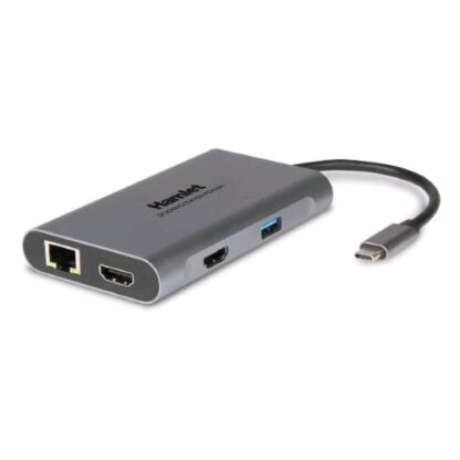HAMLET HDKC-PD400H DOCKING STATION USB-C PD 85W + 3 USB + 2 HDMI + LAN