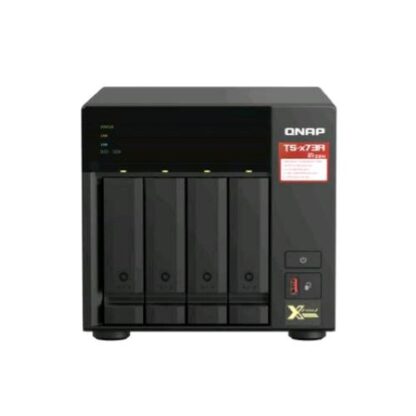 QNAP TS-473A NAS CHASSIS TOWER AMD RYZEN EMBEDDED V1500B 2.2GHz RAM 8GB-4 BAY HDD/SSD 2.5"/3.5"/M.2-S.O. QNAP TURBO SYSTEM BLACK