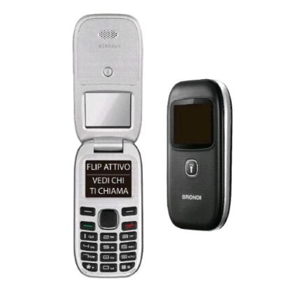 BRONDI WINDOW+ DUAL SIM 1.77" FLIP ATTIVO FOTOCAMERA 1.3 MP CON LED FLASH BLACK