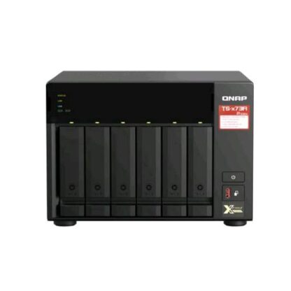 QNAP TS-673A-8G NAS CHASSIS TOWER AMD RYZEN V1500B 2.2GHz RAM 8GB-6 BAY HDD/SSD 2.5"/3.5" + 2 SLOT SSD M.2 NVMe-COLORE NERO