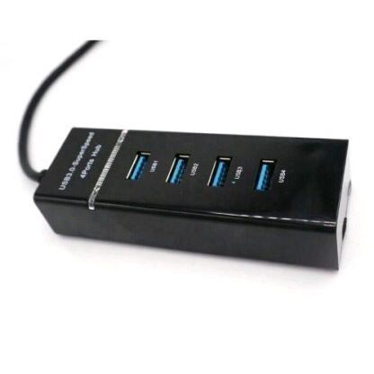 ENCORE EN-303 HUB 4 PORTE USB 3.0 AUTOALIMENTATO CON LED ALIMENTATORE DC-5V INCLUSO BLACK