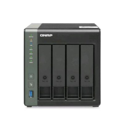 QNAP TS-431X3 NAS CHASSIS TOWER ANNAPURNA LABS ALPINE AL-314 1.7GHz RAM 4GB-4 BAY HDD/SSD 2.5"/3.5"-1 SLOT SFP+ 2xRJ-45-S.O. QNAP TURBO SYSTEM BLACK