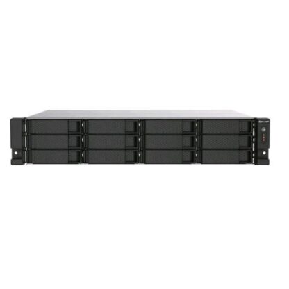 QNAP TS-1273AU-RP-8G NAS CHASSIS RACK 2U AMD RYZEN EMBEDDED V1500B 2.2GHz RAM 8GB-12BAY HDD/SSD 2.5"/3.5"-2xRJ-45 BLACK